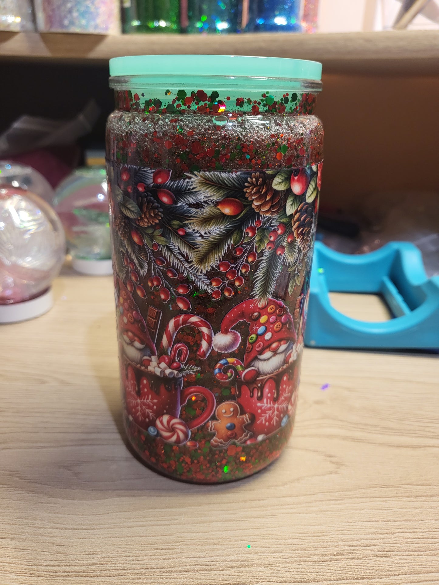 Gobelet snow globe Noël
